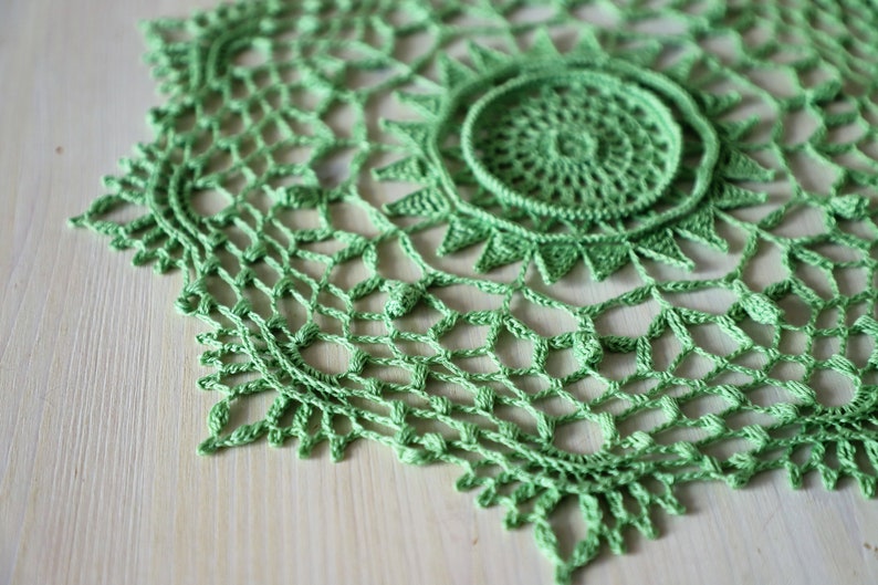 PDF Elaine Doily crochet pattern designed by Olga Shalaeva gull808 3d doilies textured decor shabby written tutorial boho hygge diy gift image 6