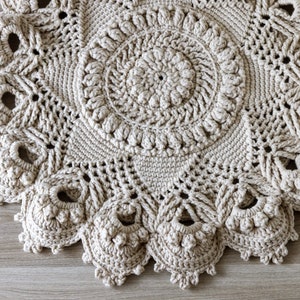 Vintage style crochet carpet, 90 cm image 1