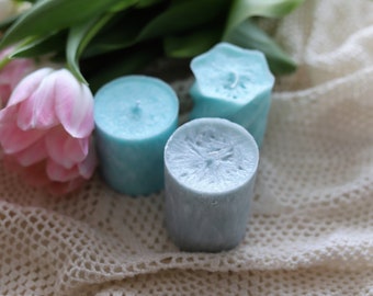Blauwgrijze kaars, kristalstructuur en aromasmaak