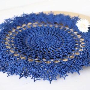 Agnes crochet doily designed by Zoya Matushenko, 36 cm, crochet decor, texture doily, 3d crochet, shabby, vintage, Christmas, gift, for her image 3