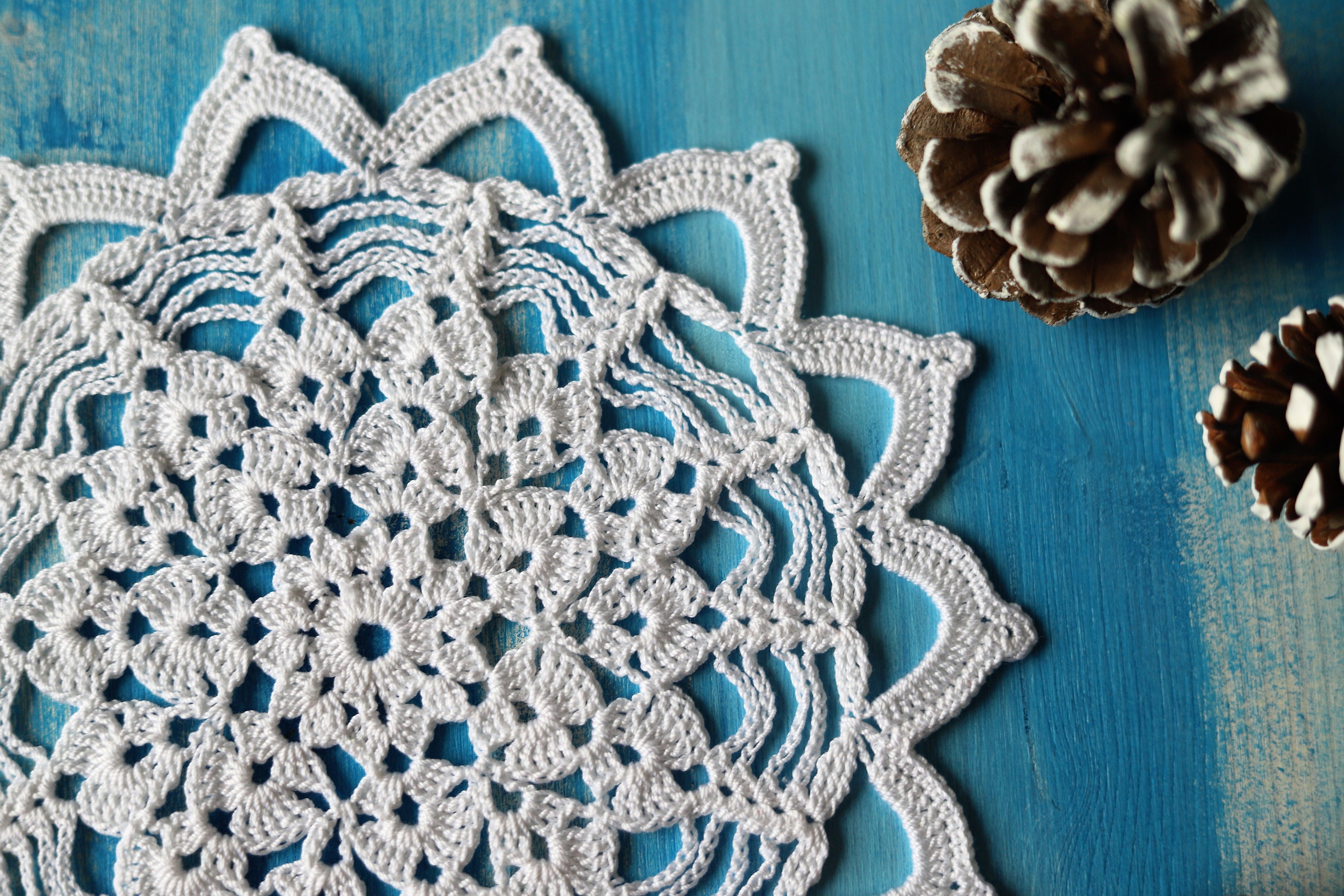 Square Crochet Doilies. White Colors. – Crochet Tablecloths
