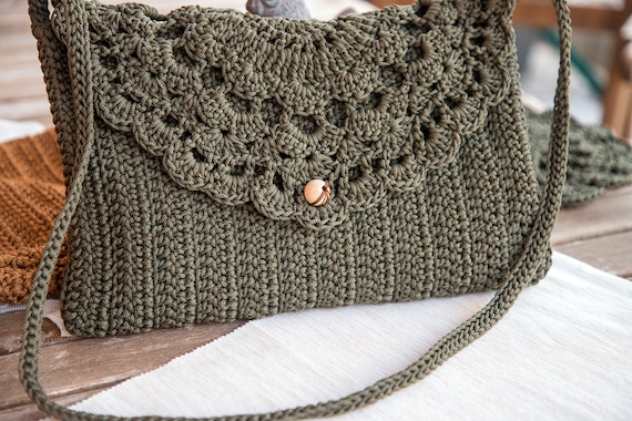 ショルダーバッグ・ポシェット BANDOLIERA CROCHET SHOULDER Crochet Bag Pattern / Summer Small Shoulder Bag + Tutorial