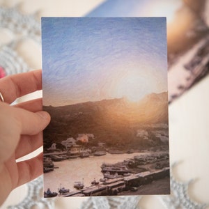 Cartolina "Alba a Mykonos", A6, design di O. Shalaeva