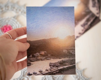 Postcard "Sunrise on Mykonos", A6, design by O. Shalaeva