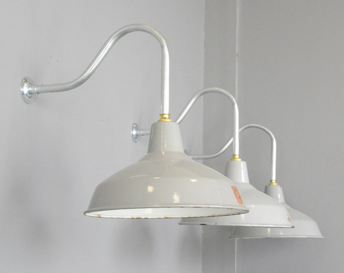 Wall Mounted Industrial Lights By Benjamin Circa 1950s
