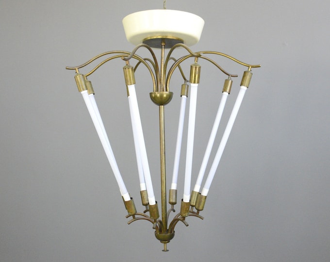 Large Bauhaus Lobby Chandelier Circa 1930s