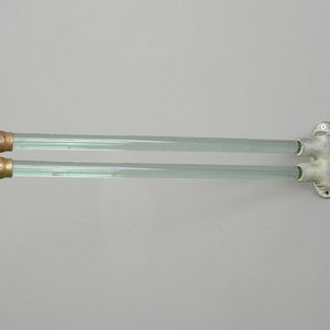 Salvaged Waldorf Bathroom Mid Century Glass /& Towel Bar