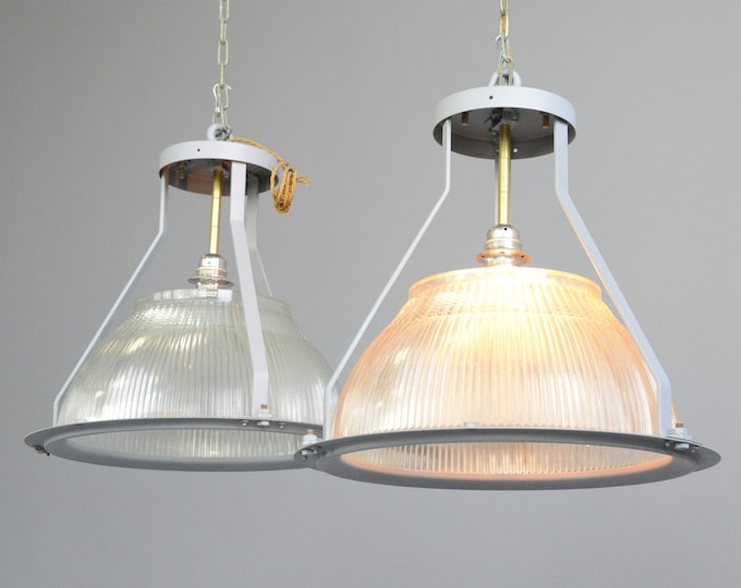 Large Aircraft Hanger Lights By Holophane Circa 1940s