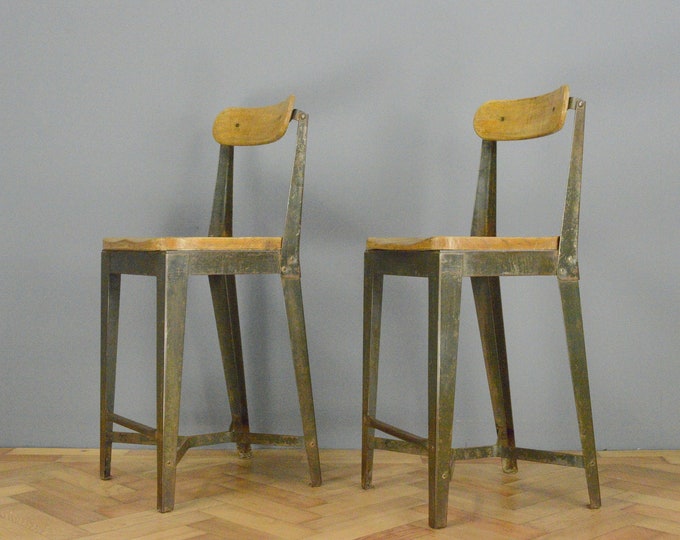 Industrial Factory Chairs By Leabank Circa 1940s