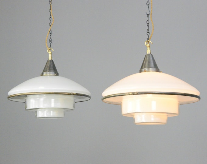 Sistrah P4 Pendant Lights By Otto Muller Circa 1930s