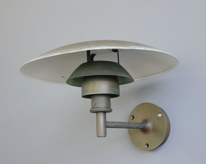 Verdigris Copper Louis Poulsen Wall Light Circa 1950s