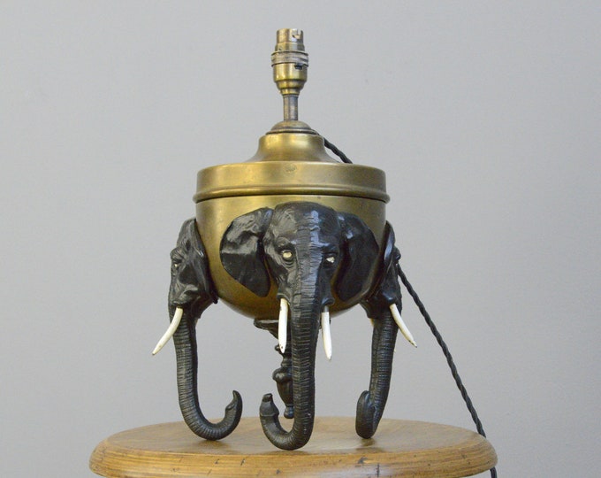 Early 20th Century Elephant Table Lamp