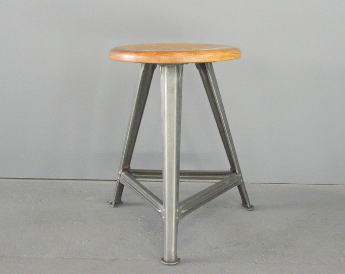Industrial Factory Stool By Rowac Circa 1930s