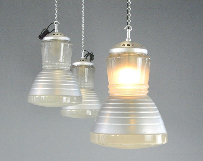 Pendant Lights By Adolf Meyer For Zeiss Ikon Circa 1930s