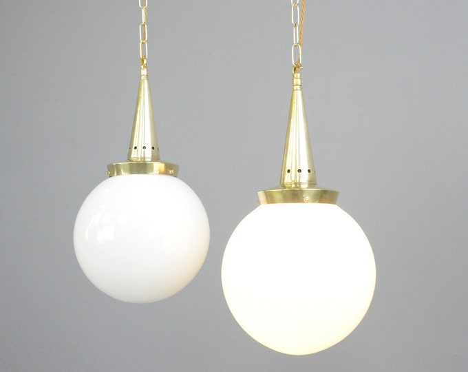 Opaline Pendant Lights By Marianne Brandt For Schwintzer & Gräff