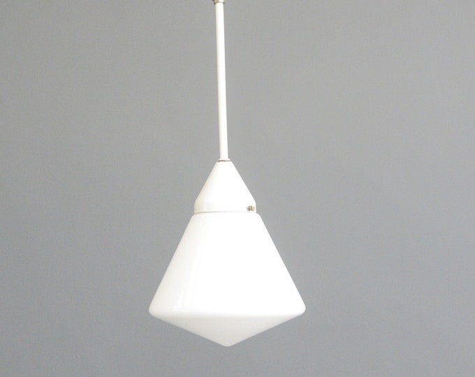 Conical Phillips Opaline Light Circa 1920s