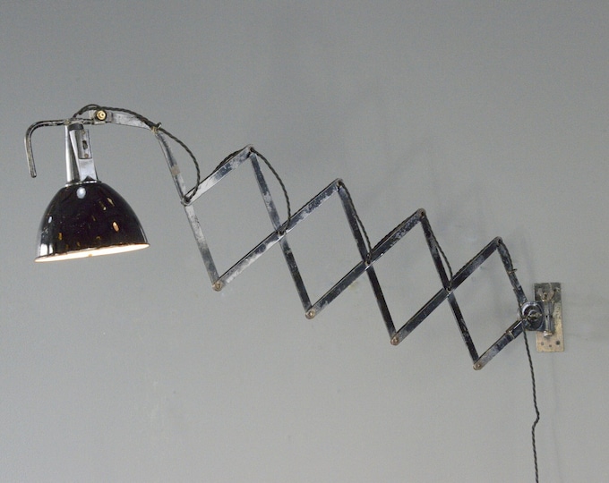 Large Scissor Lamp By Wilhelm Bader Circa 1930s