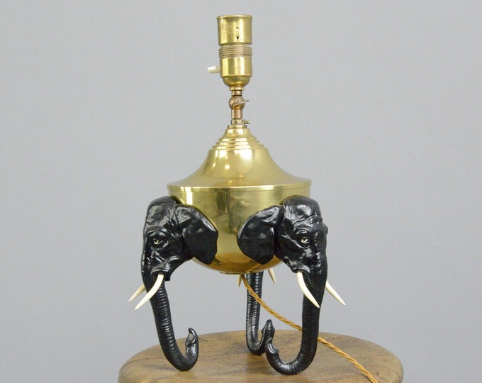 Early 20th Century Elephant Table Lamp
