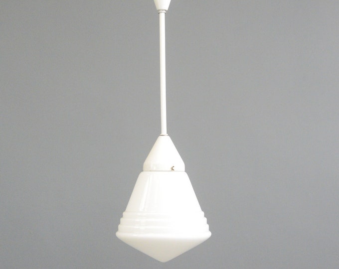 Conical Phillips Opaline Light Circa 1920s