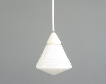 Conical Phillips Opaline Light Circa 1920s