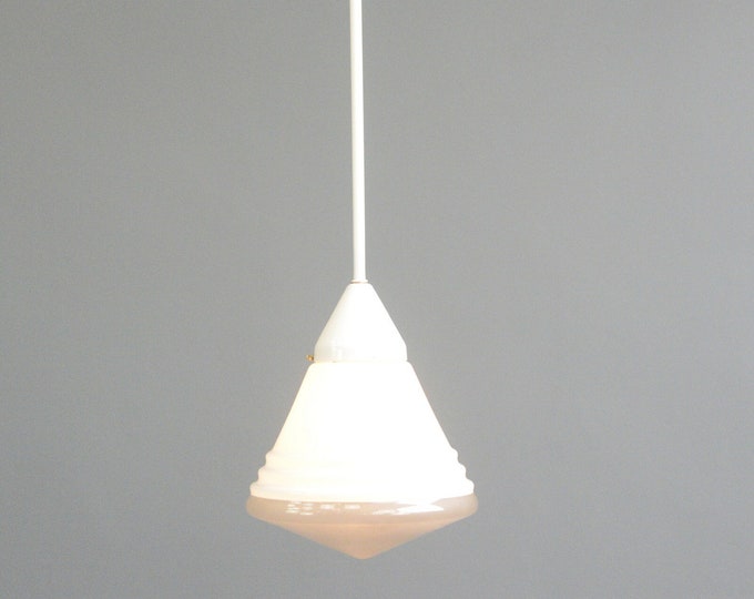 Conical Phillips Opaline Light Circa 1920s