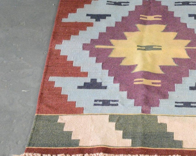 Hand Made Kilim Rug Circa 1950s