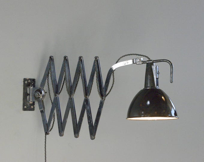 Large Scissor Lamp By Wilhelm Bader Circa 1930s