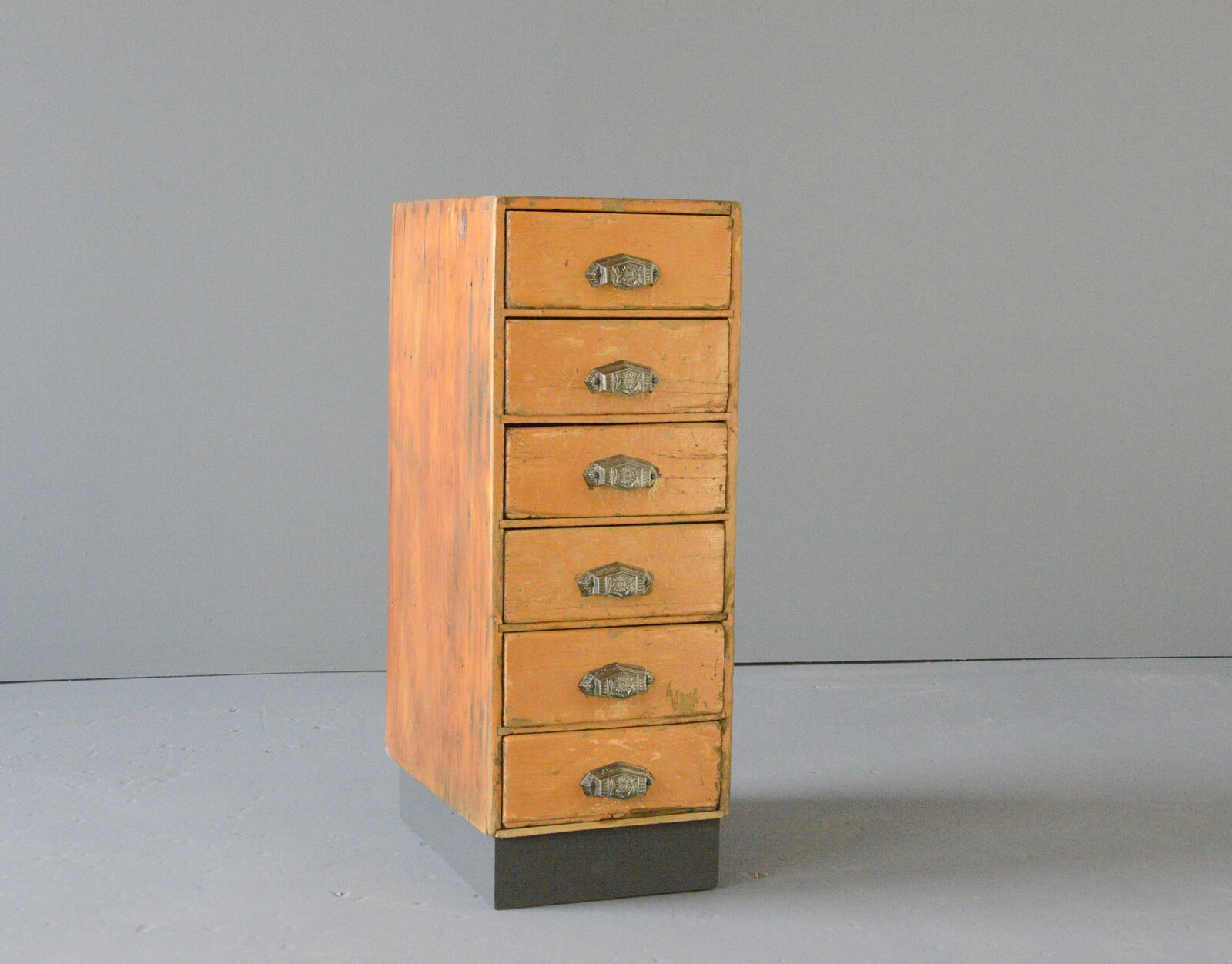 Vintage Workshop Furniture with Patinated Wooden Drawers