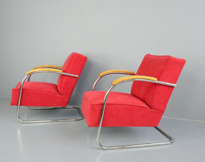 Bauhaus Armchairs By Mucke Melder Circa 1930s