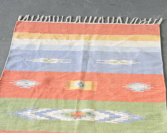 Hand Made Kilim Rug Circa 1950s
