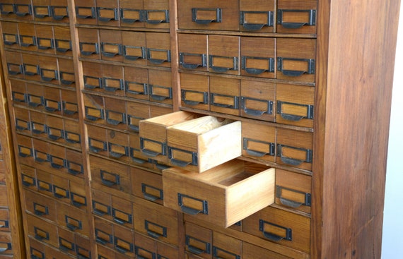 Wooden Dental Surgery Record Cabinets Circa 1950s Etsy
