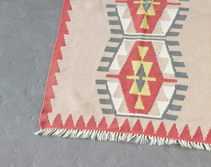 Hand Made Kilim Rug Circa 1950s