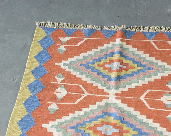 Hand Made Kilim Rug Circa 1950s