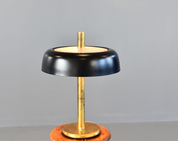 Large Mid Century Table Lamp By Hillebrand Circa 1960s