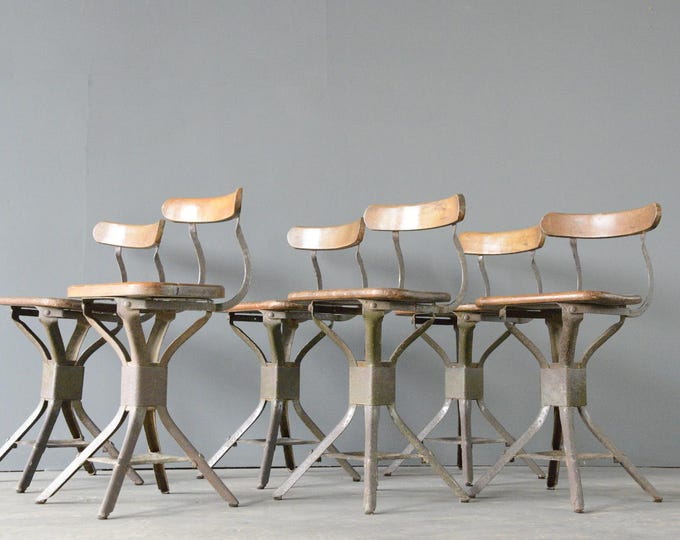 Industrial Factory Chairs By Evertaut Circa 1940s