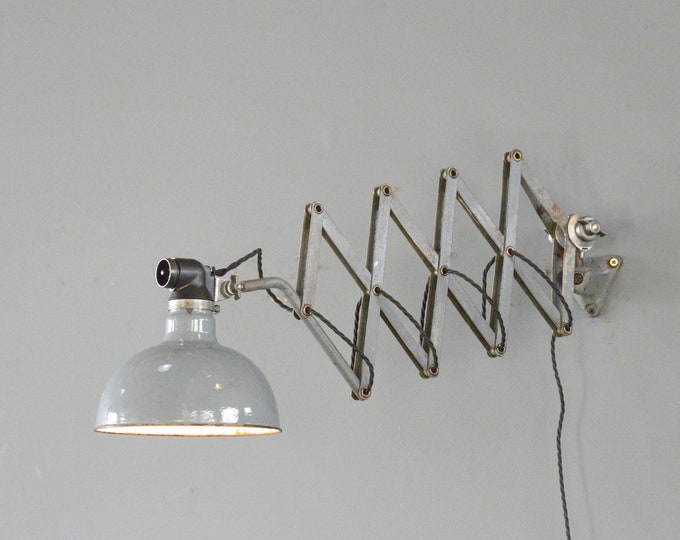 Industrial Scissor Lamp By Rademacher Circa 1930s