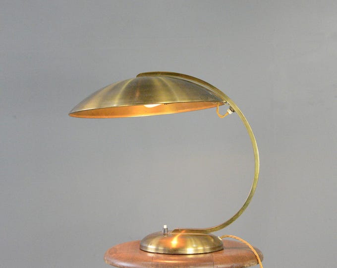Bauhaus Brass Table Lamp By Hillebrand Circa 1930s