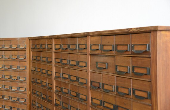 Wooden Dental Surgery Record Cabinets Circa 1950s Etsy