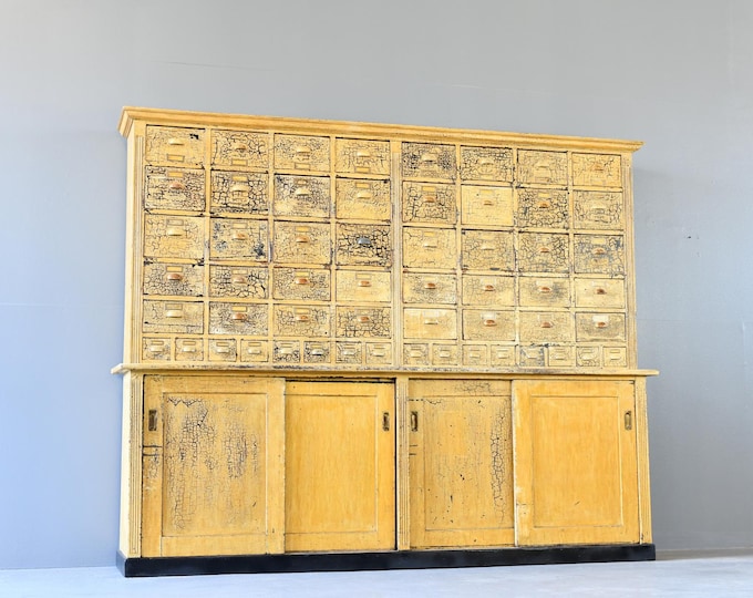 Early 20th Century Bicycle Repair Shop Drawer Cabinet