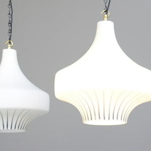 Mid Century Opaline Pendant Lights Circa 1950s