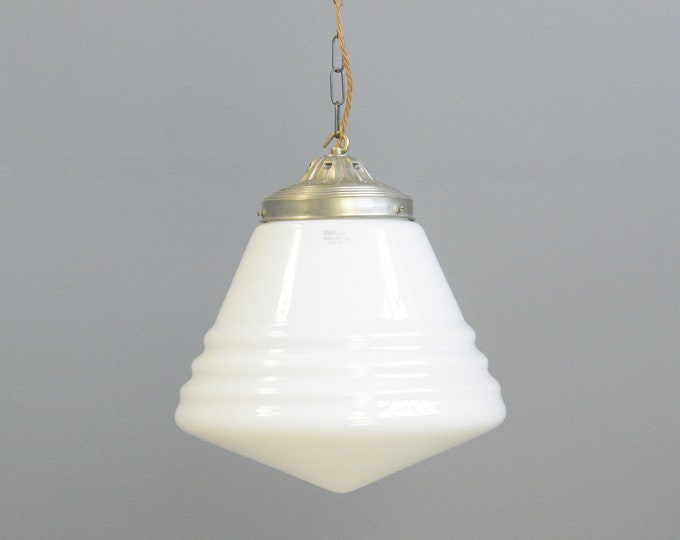 Conical Phillips Opaline Light Circa 1920s