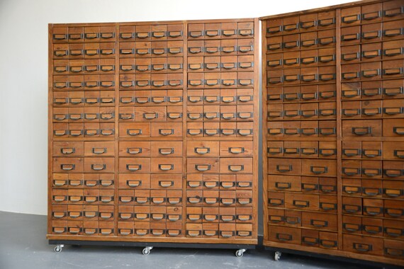 Wooden Dental Surgery Record Cabinets Circa 1950s Etsy