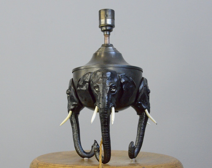 Early 20th Century Elephant Table Lamp