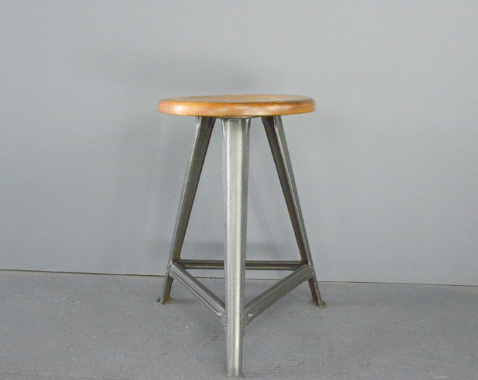 Industrial Factory Stool By Rowac Circa 1930s