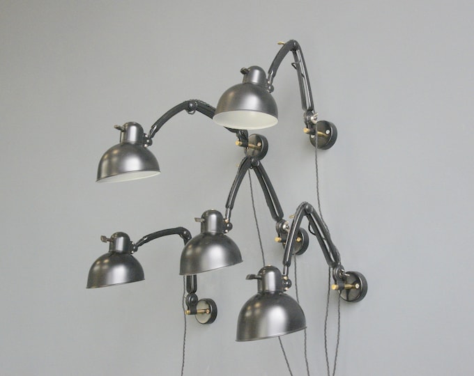 Kaiser Idell Model 6716 Wall Lamps Circa 1930s