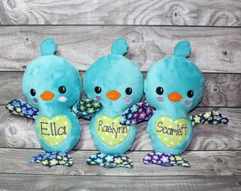 Sweet Spring Chick, Personalized stuffed bird, Easter Chic, Love Bird,