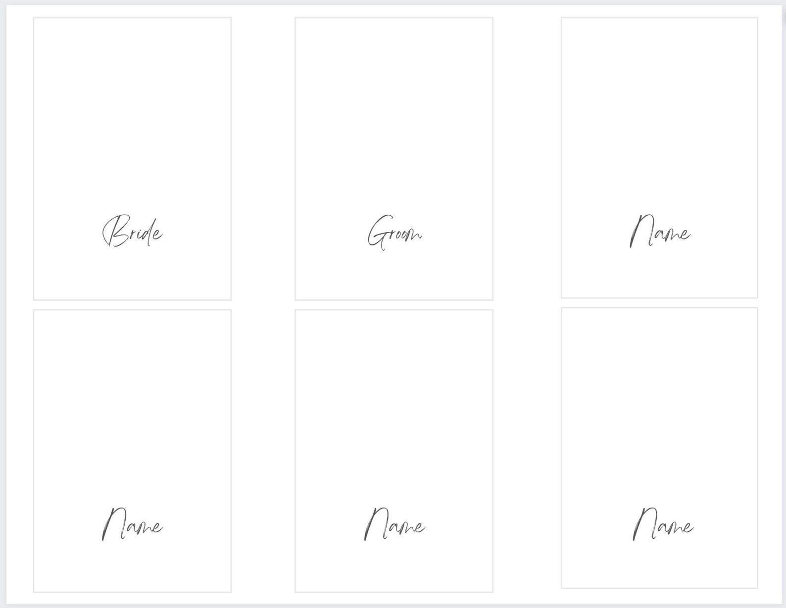 DIGITAL FILE ONLY*** Place Cards Template - Customizable for Weddings ...