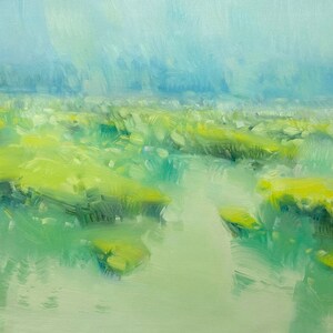 Flowers Valley, Impressionism, handmade artwork, One of a kind