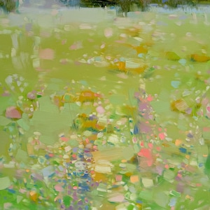 Meadow Breeze, Original oil painting, handmade artwork, impressionism, One of a Kind