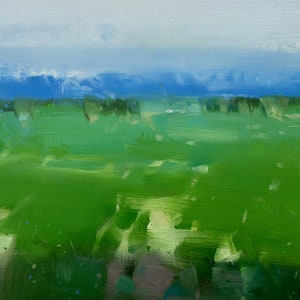 Summer Field, Original oil Painting, Handmade artwork, One of a kind